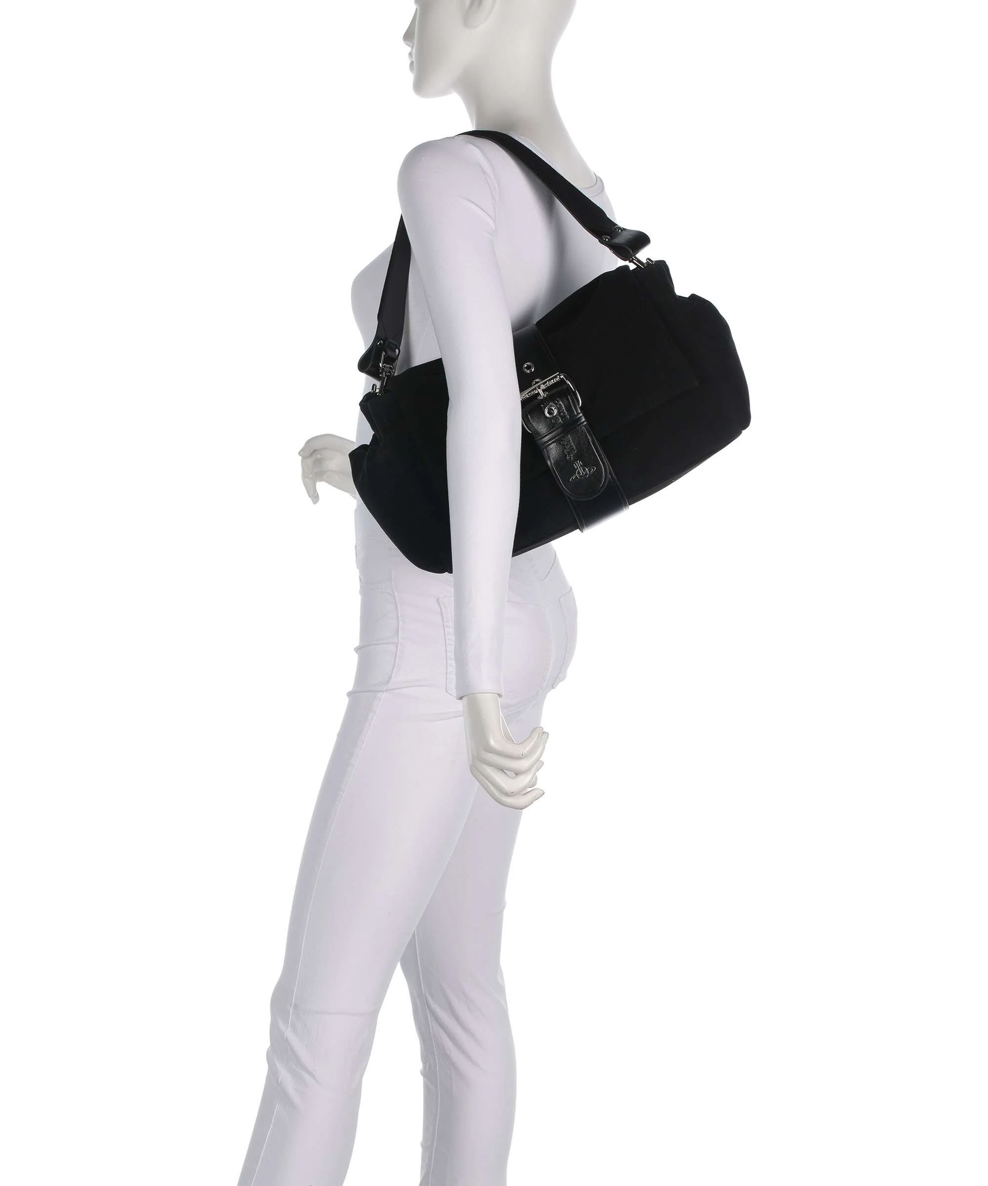 Vivienne Westwood Hazel Suede Treasure XL Sac porté épaule black - Image 3