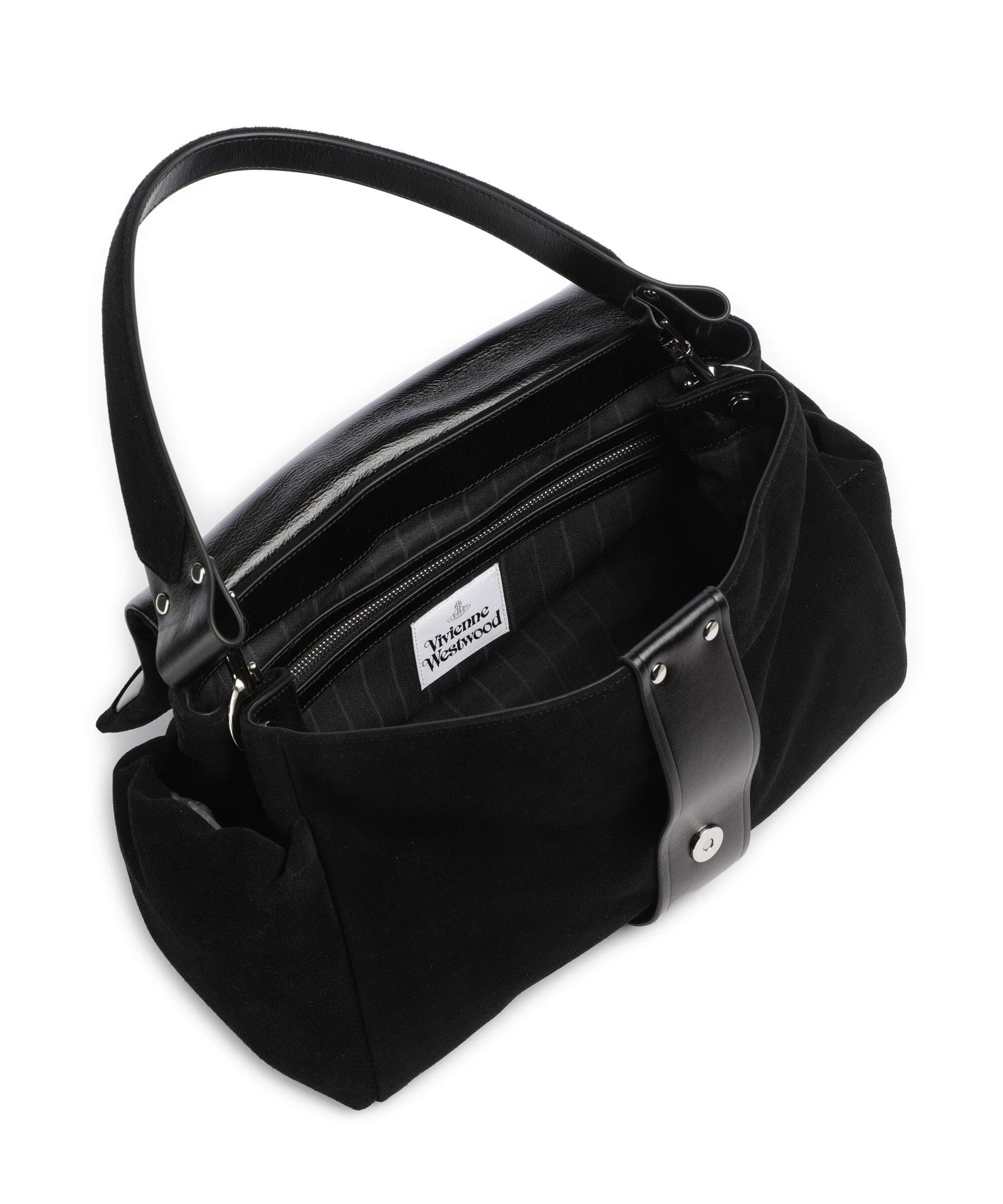 Vivienne Westwood Hazel Suede Treasure XL Sac porté épaule black - Image 5