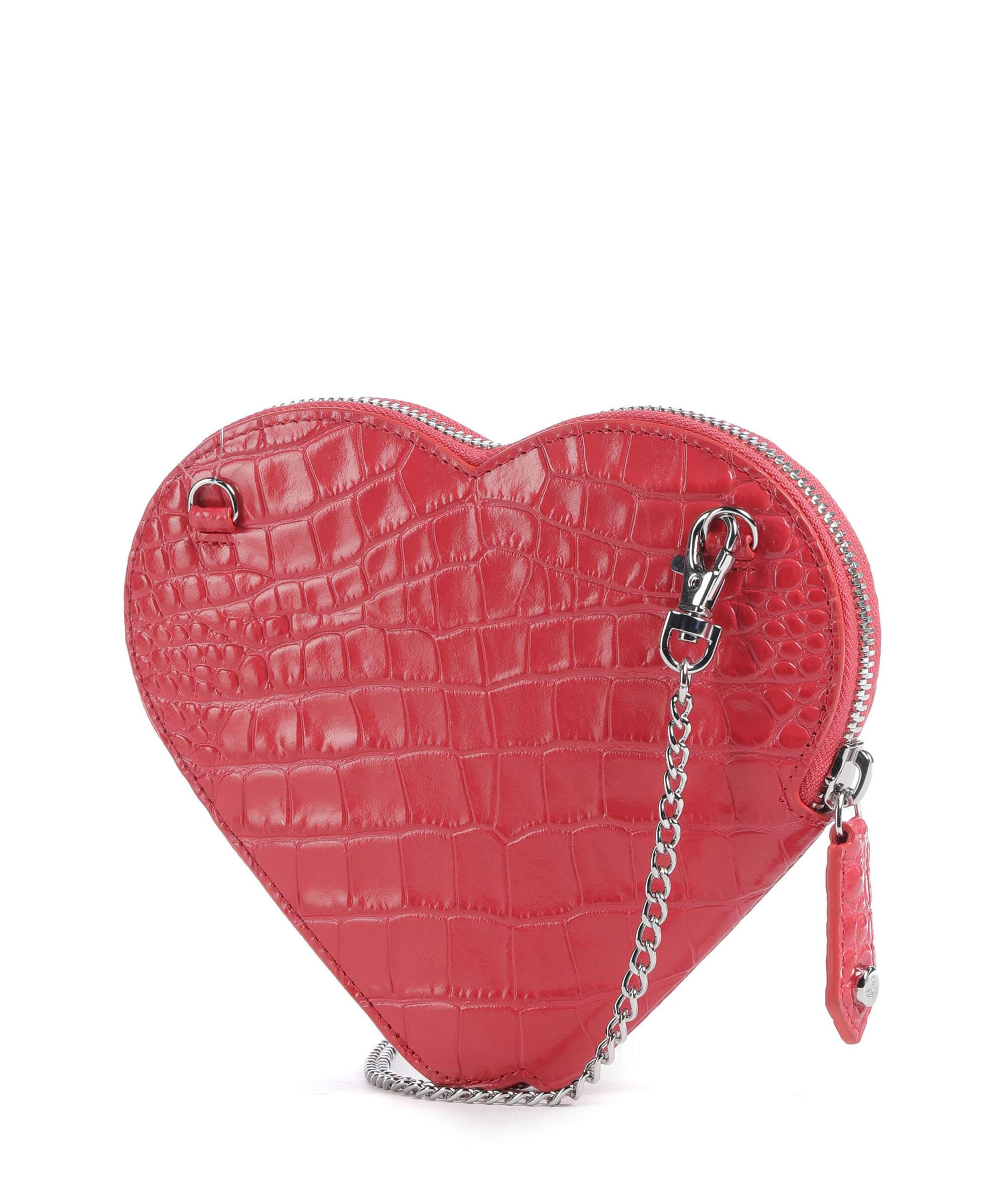 Vivienne Westwood Heart Embossed Croc Sac bandoulière coral - Image 2