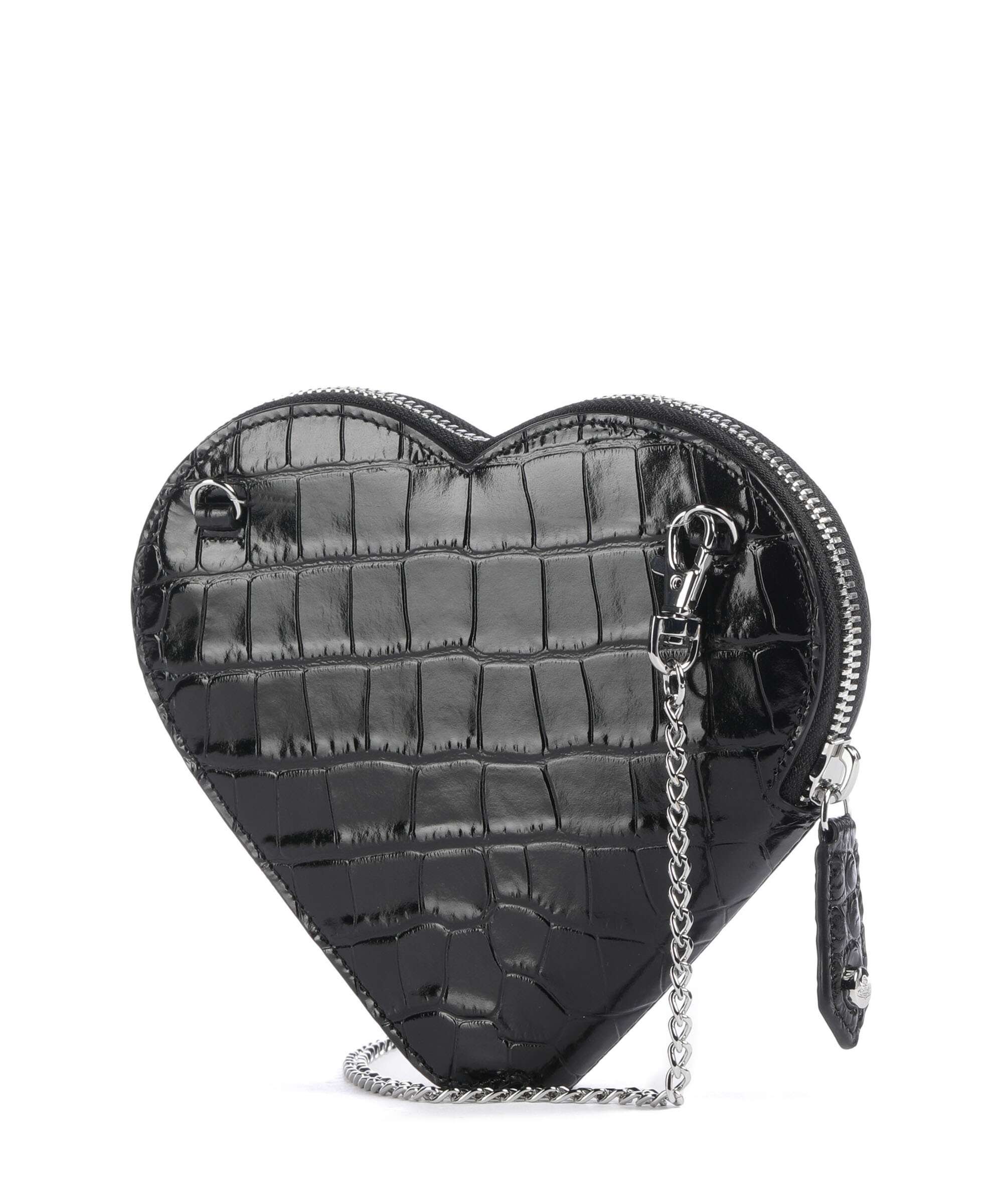 Vivienne Westwood Heart Embossed Croc Sac bandoulière black - Image 2