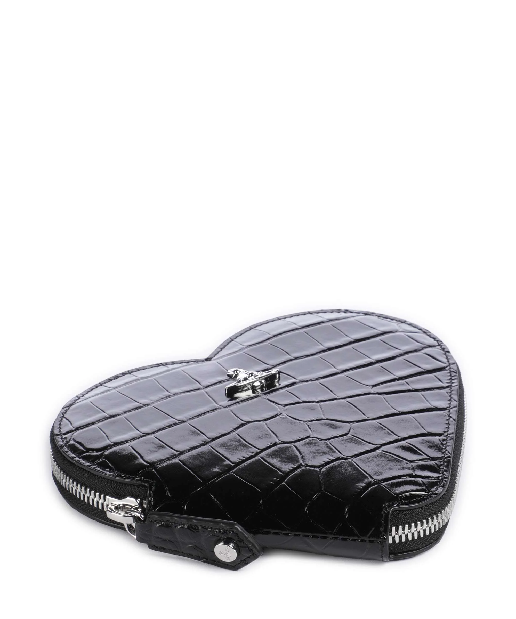 Vivienne Westwood Heart Embossed Croc Sac bandoulière black - Image 4