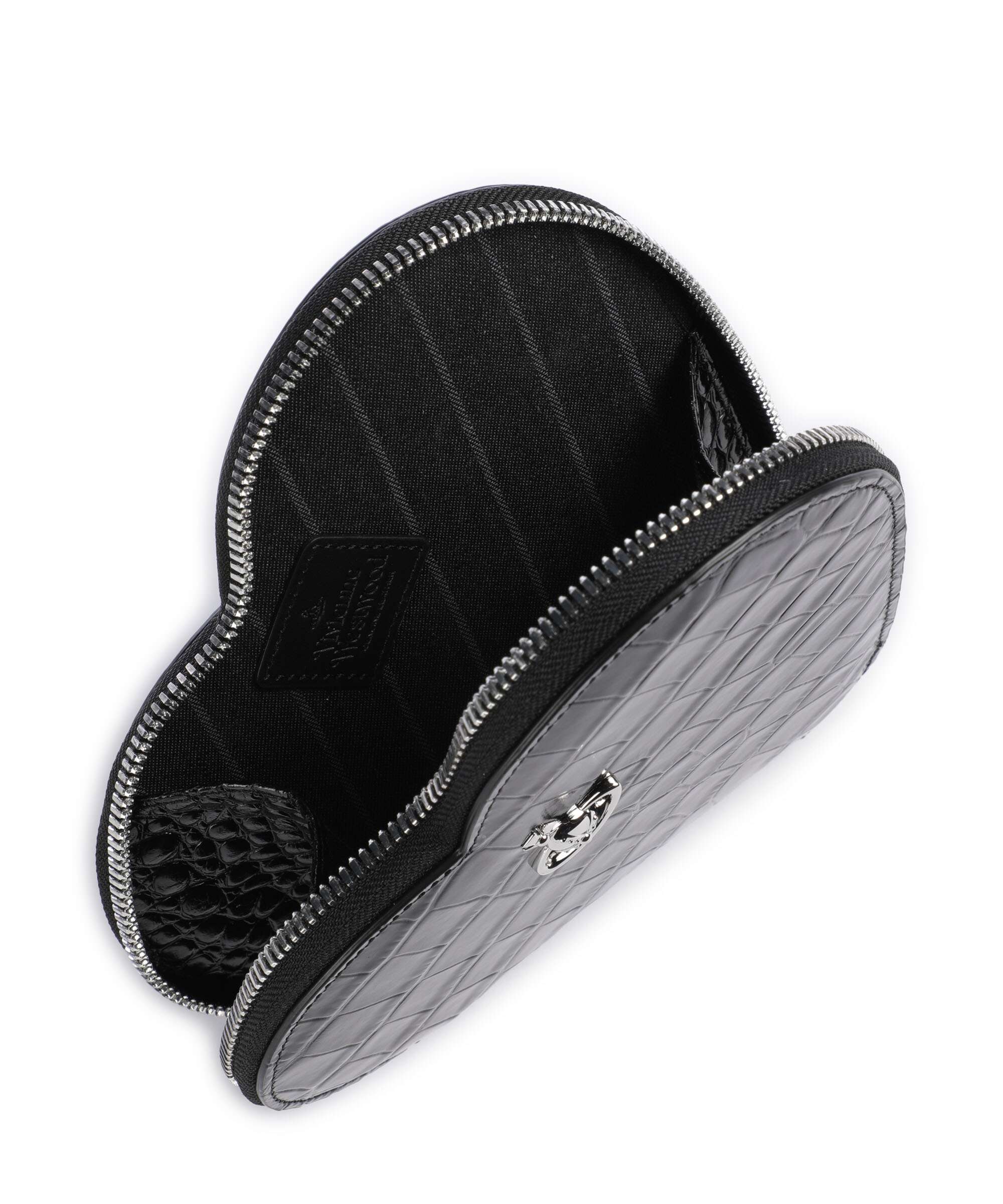 Vivienne Westwood Heart Embossed Croc Sac bandoulière black - Image 5