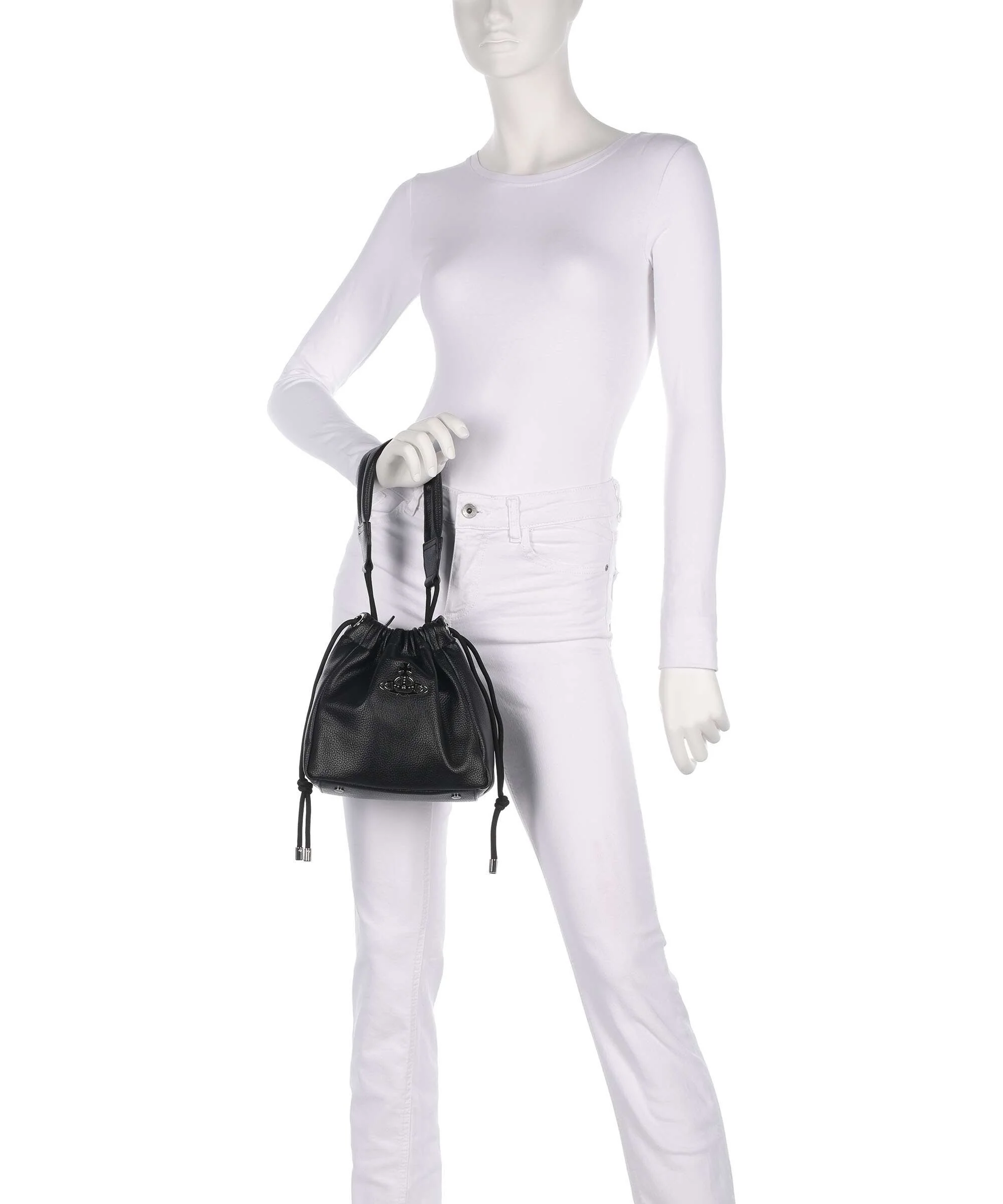 Vivienne Westwood Hilary Grain Small Sac seau black - Image 4