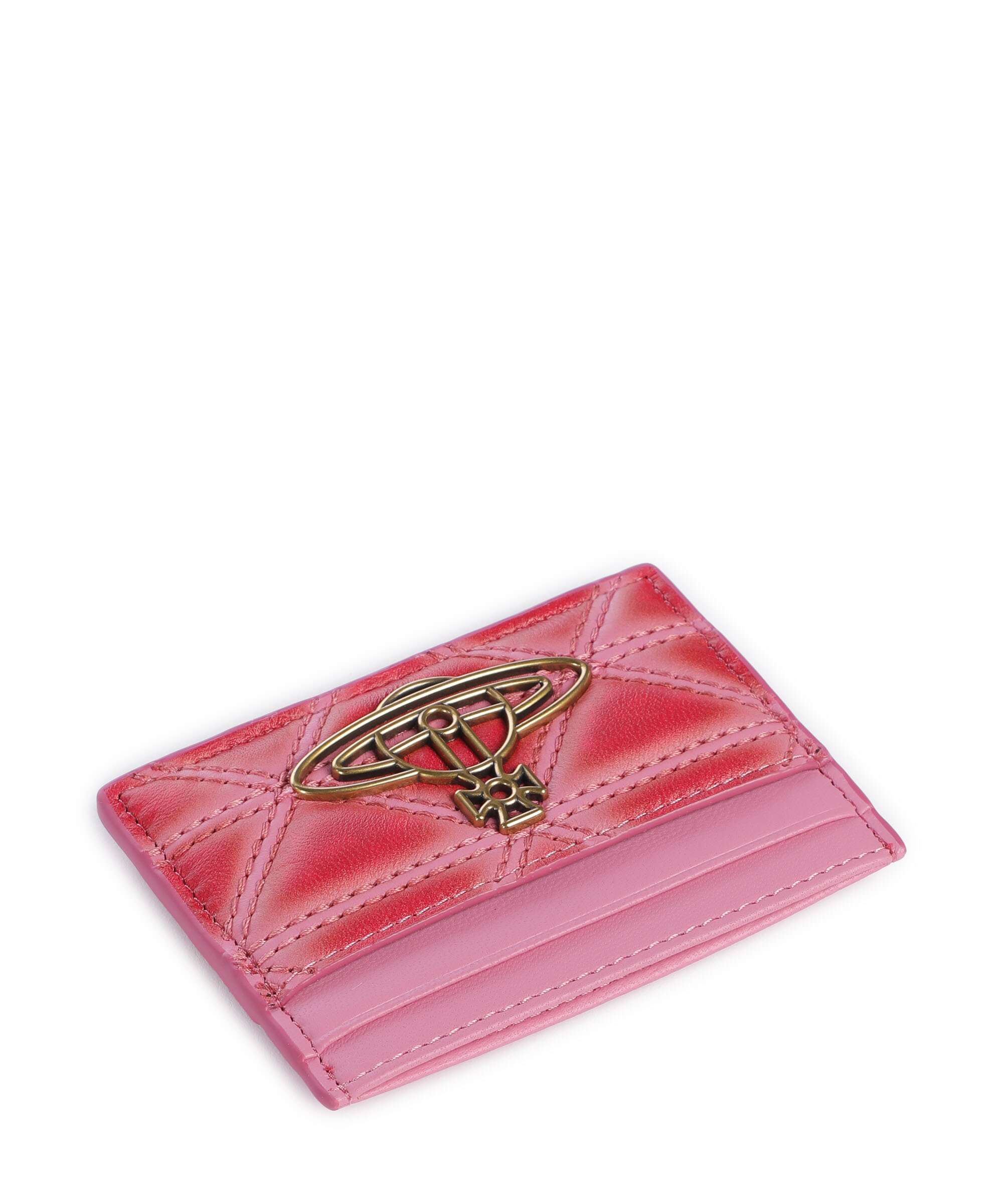 Vivienne Westwood Quilted Nappa Print Étui à cartes crédit pink/red - Image 3