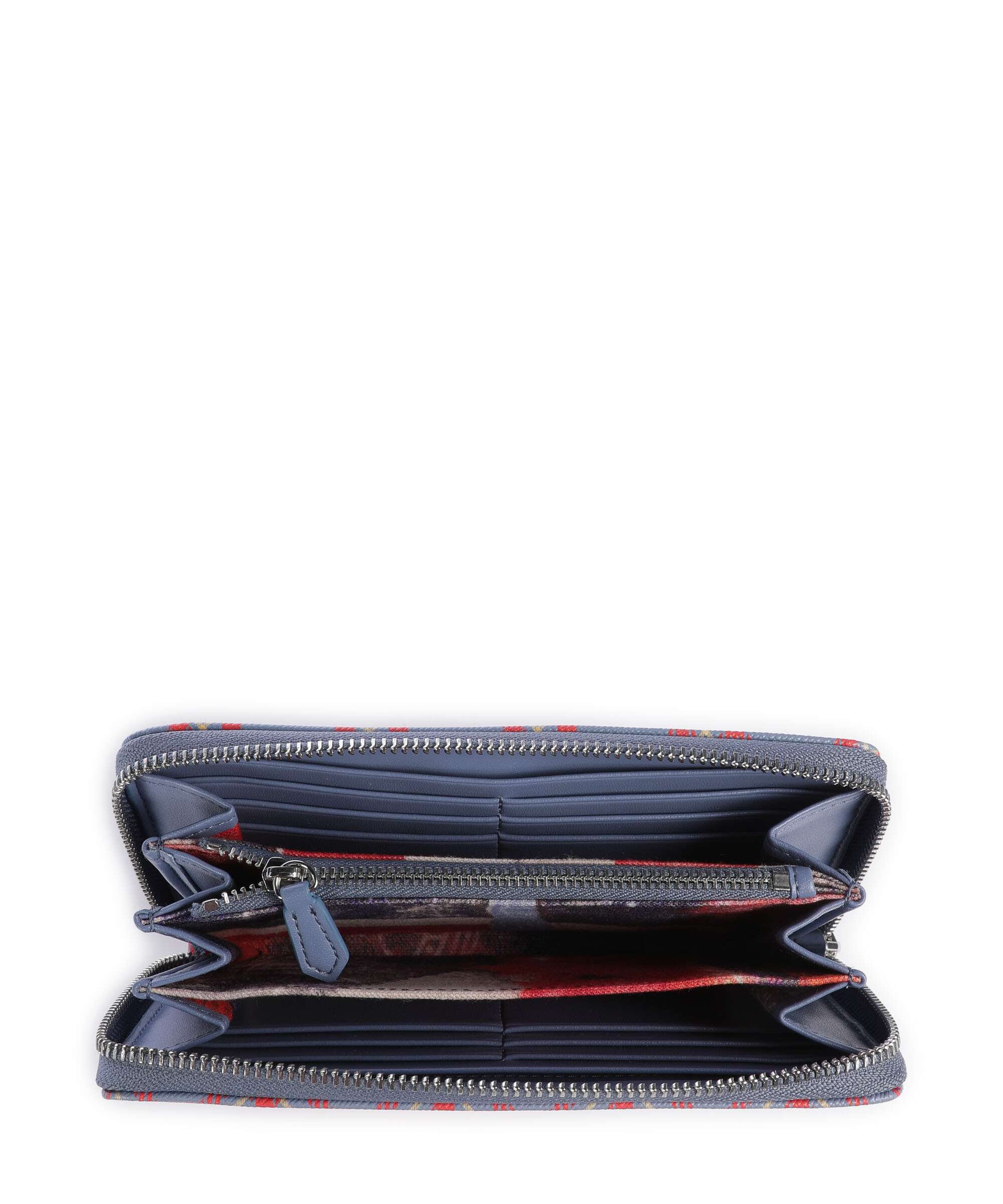 Vivienne Westwood Saffiano Printed Classic Portefeuille blue/orange tartan - Image 2