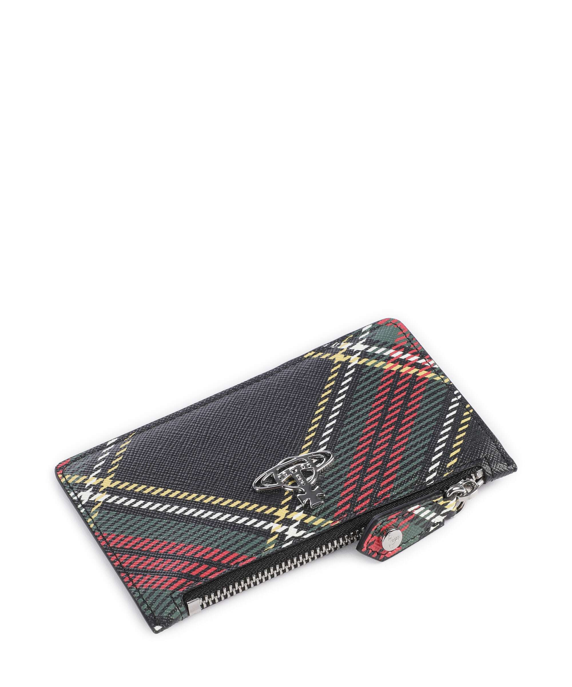 Vivienne Westwood Saffiano Printed Slim Étui à cartes crédit chelsea tartan - Image 3
