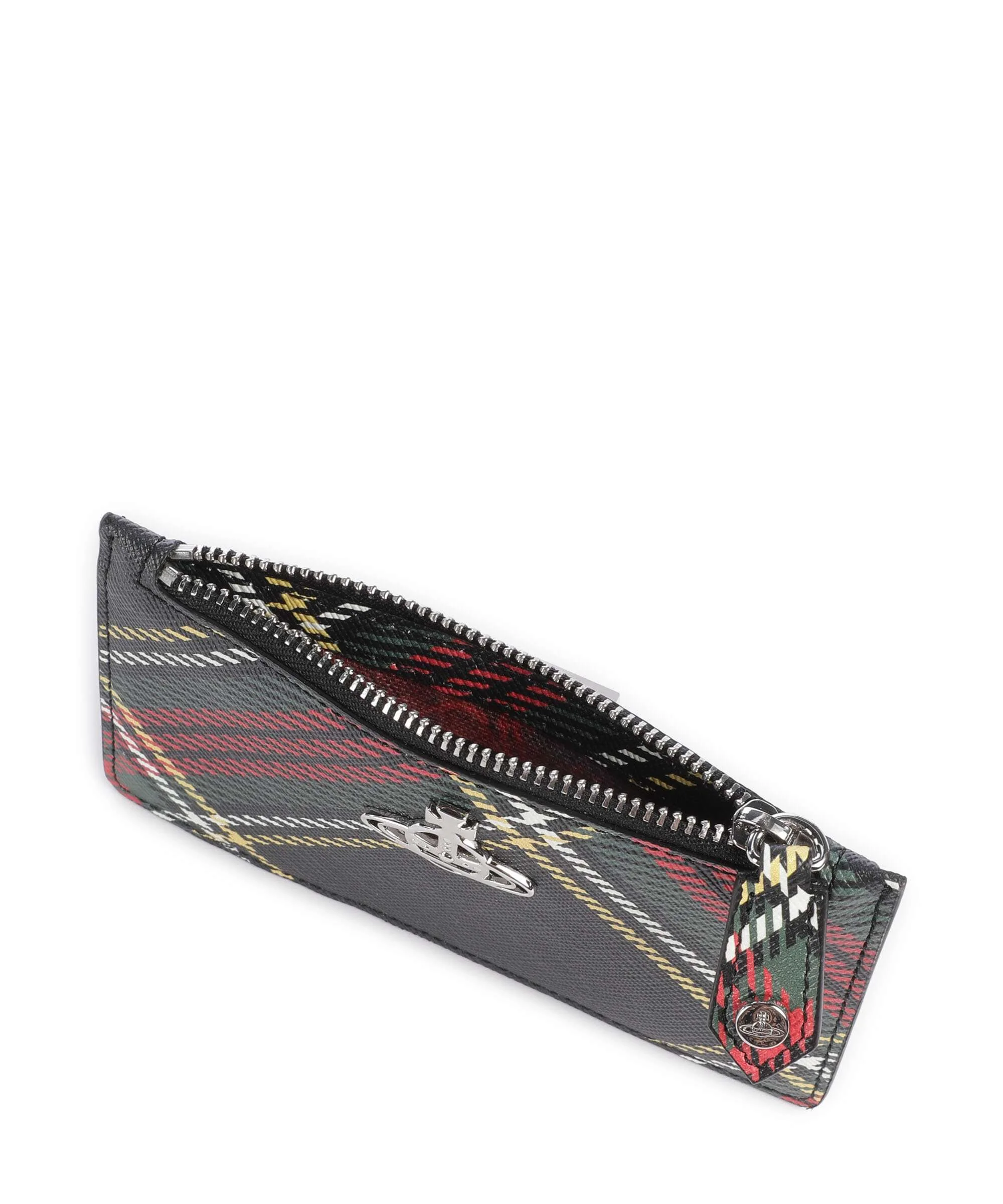 Vivienne Westwood Saffiano Printed Slim Étui à cartes crédit chelsea tartan - Image 4
