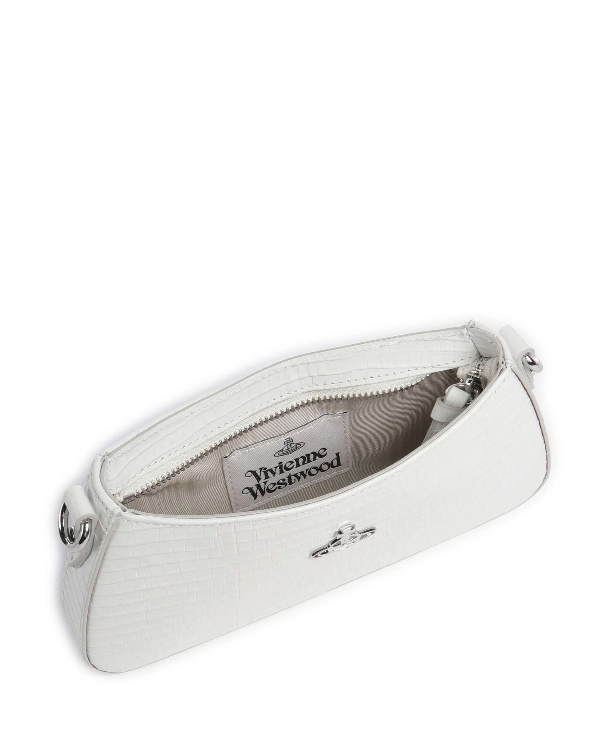 Vivienne Westwood Tasha Embossed Croc Mini Sac porté épaule white - Image 6