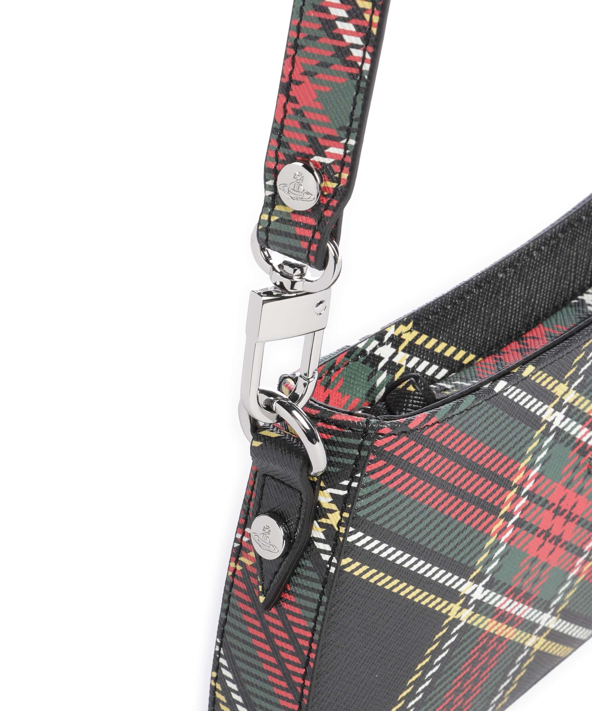 Vivienne Westwood Tasha Saffiano Printed Sac porté épaule chelsea tartan - Image 4