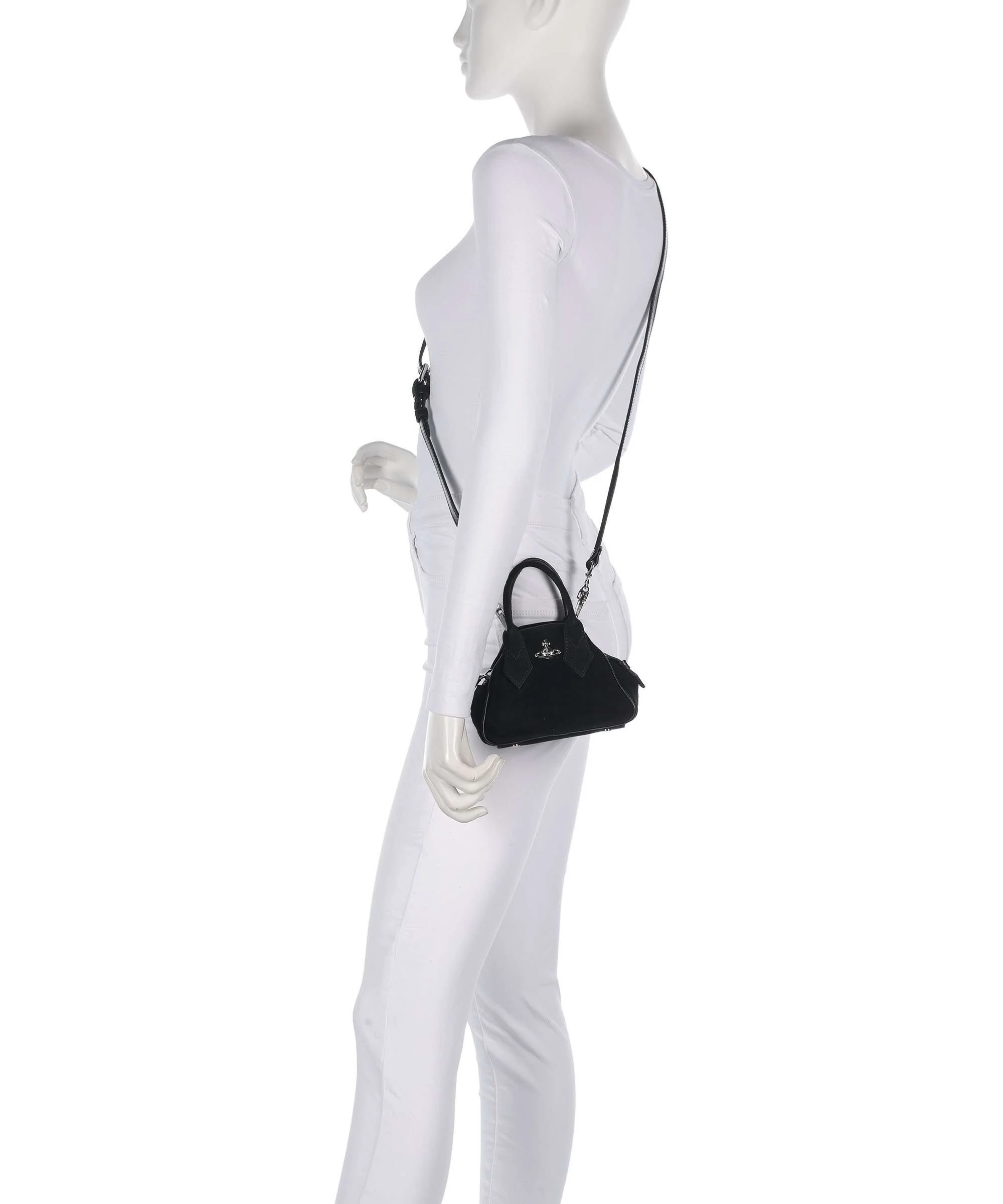 Vivienne Westwood Yasmine Suede Mini Sac bandoulière black - Image 3